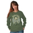thumbnail image 3 of Betty Boop Cartoon Biker Angel Wings Women Crewneck Sweatshirt Brisco Brands S, 3 of 5