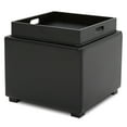 thumbnail image 5 of CHITA Storage Stool Ottoman, Foot Rest Stool Seat, Faux Leather, Black, 5 of 8