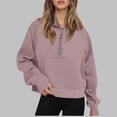 thumbnail image 2 of lnmuld Womens Zip Up Hoodies Women's Zip Up Hoodie Pullover Winter Warm Soft Casual Loose Fit Long Sleeve Sweatshirt with Pocket for Outdoor Size:M, 2 of 5