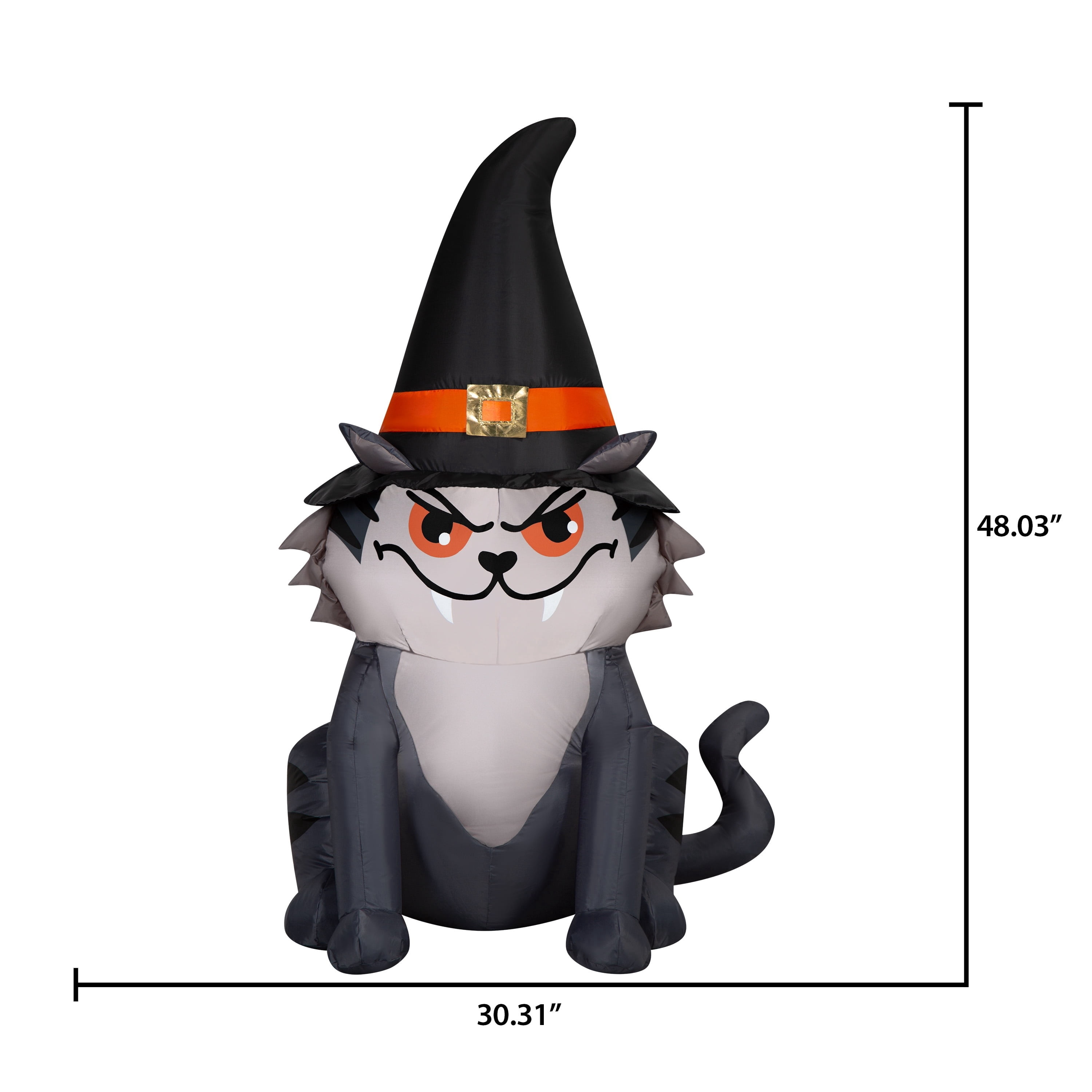 Tabby Cat Airblown Yard Inflatable, Multicolor, 4', Halloween by Way To Celebrate