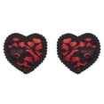 thumbnail image 2 of Tachiuwa Heart Lace Tassel Pasties Adhesive Cover Breast Sticker Bra 02, 2 of 9