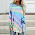 thumbnail image 2 of TSADFHJI Ladies Sweatshirts Women 3D Digital Printed Spring and Autumnround Neck Raglan Long Sleeve Loose Top Xxl, 2 of 5