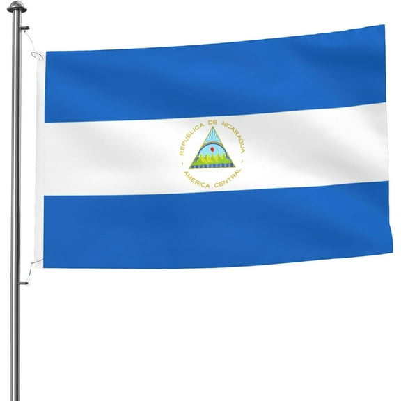 Flag of Nicaragua Flag 5x8 Ft Heavy Duty Durable Double-Sided Outdoor Decorative Banner Home Patio Flags Yard Welcome Flag
