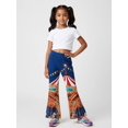 thumbnail image 5 of 7-8Y Girls Colored Flared Pants Digital Print Trousers Slim-Fit Wide Leg Flare for Spring Summer Autumn, 5 of 6