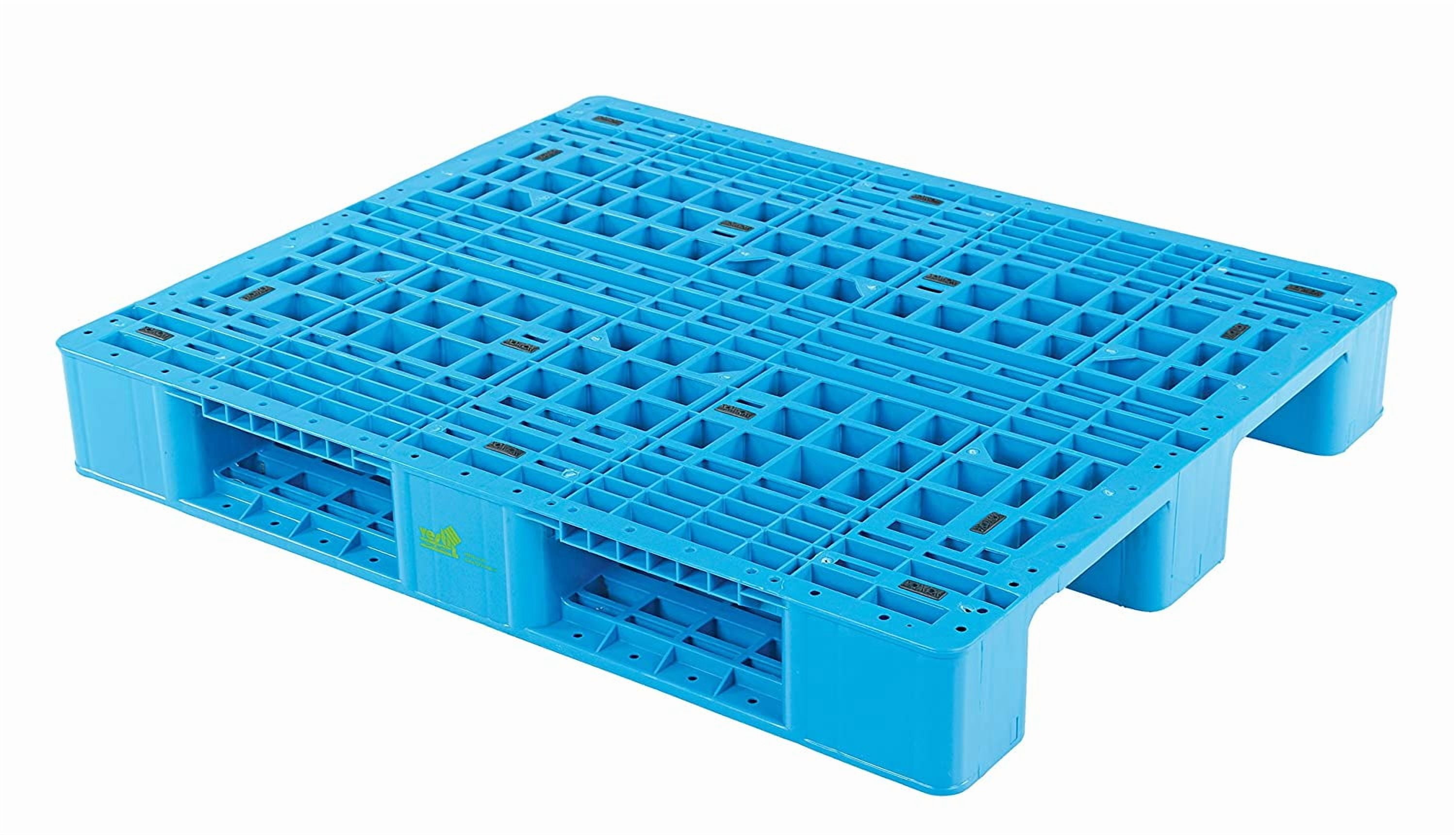 VESTIL PLPR-4840-ST Rackable Blue Plastic Pallet