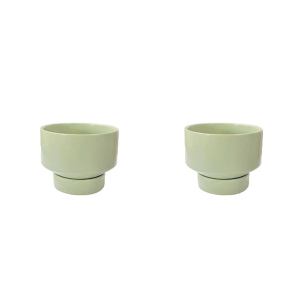 Bewildely Maceta para plantas de interior - Plantas de interior portátiles y resistentes a la corrosión Maceta para suculentas de interior y verde pequeño 2piezas