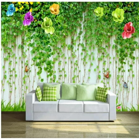 Hd Flower Rattan Wall Paper Living Room Bedroom Study Background Wall Cloth  Artist Residence Decorative Mural Wall Covering 3D-250Cmx175Cm | Walmart  Canada
