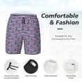 thumbnail image 6 of Picia Anchors pattern Mens Swim Trunks with Compression Liner Stretch Beach Shorts Quick Dry with Zipper Pockets No-Chafing Board Shorts-X-Large, 6 of 9