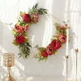 thumbnail image 5 of 6 PCS 12 Inch Metal Floral Centerpiece for Table, Gold Wreath Ring with 6 PCS Wood Holder Stands, Rings, 5 of 8