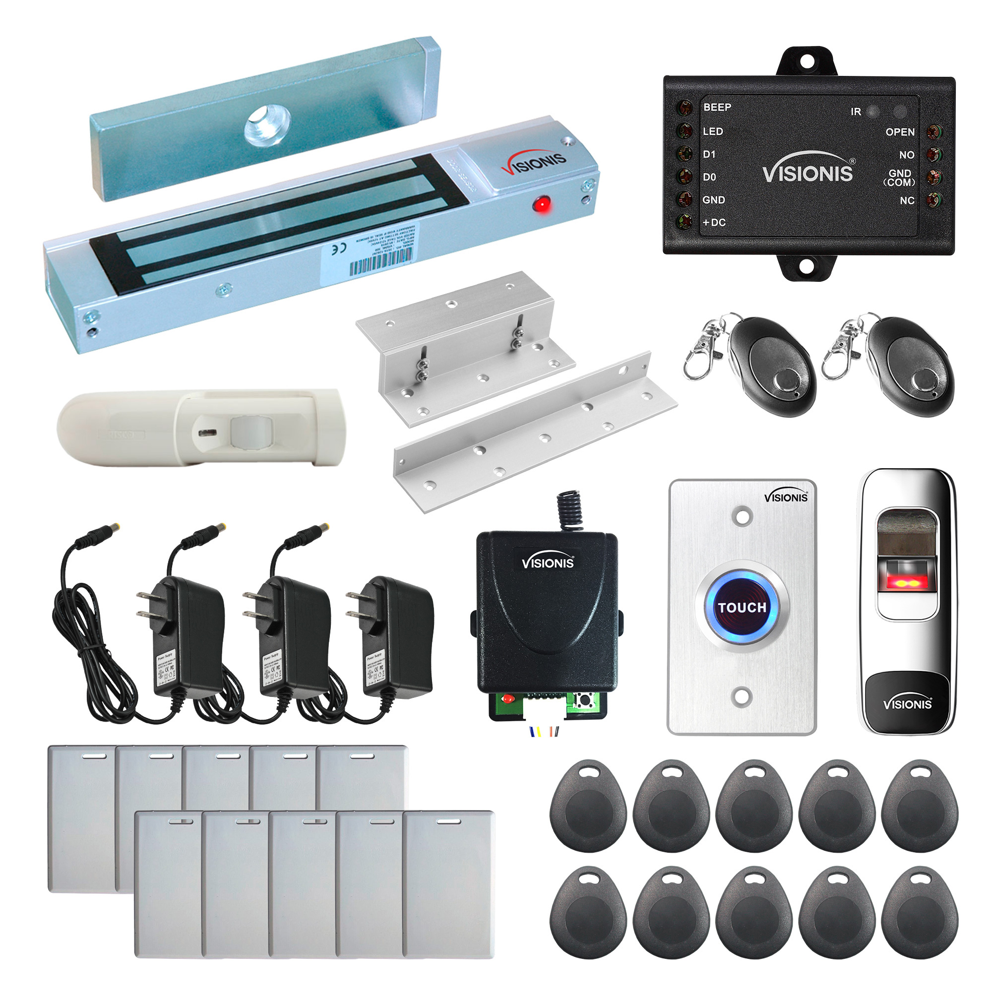 FPC7637 1 Door Access Control In Swinging Door 300lbs Maglock, Indoor + Outdoor IP68