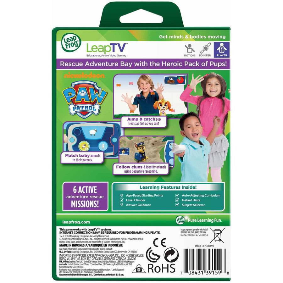 LeapFrog LeapTV PAW Patrol Storm Rescuers Educational,