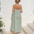 thumbnail image 4 of CIENVNSTG Backless Cami Dresses for Women Summer 2026 Sleevelesss Long Open Back Dress Lounge House Vacation Beach Sundresses Light Green M, 4 of 4