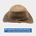 thumbnail image 2 of Resistance Premium Australian Style Leather Cowboy Hat Western Outback Hat Shapeable for Men and Women, 2 of 5