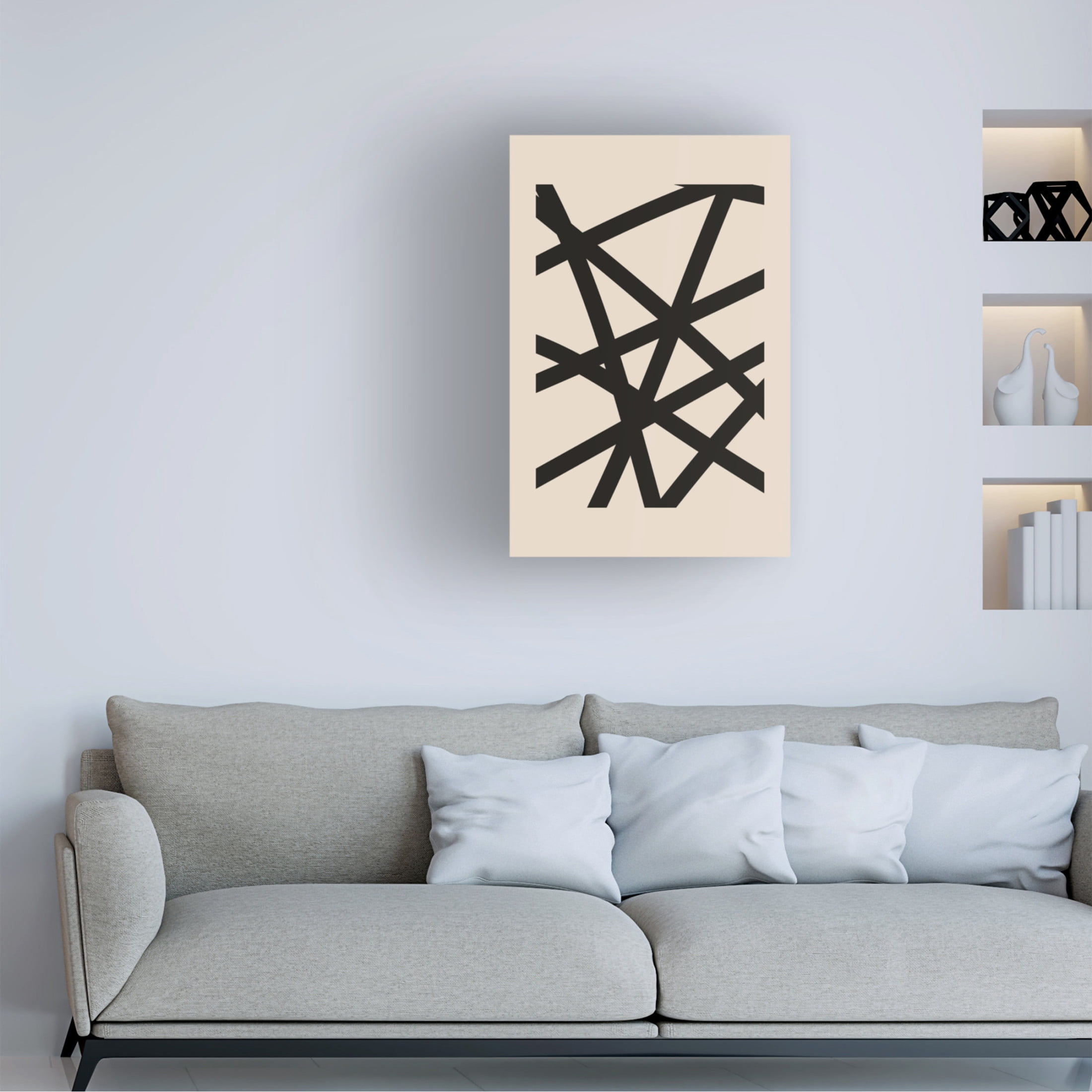 Trademark Fine Art jay stanley Minimal Black Expression 2 Canvas Wall Art