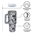 thumbnail image 4 of OBREWU Cute Border Collie Pattern Tumbler with Handle and Lid,Cute Border Collie Pattern 40oz Double Wall Vacuum Insulated Tumbler,Cups Gift for Women and Men, 4 of 7