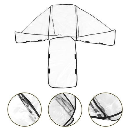 CIMAXIC Double Stroller Wind Proof Cover EVA Transparent Protection from Cold 1Set