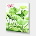 thumbnail image 3 of Designart ' Ancient Lotus Leaves In The Pond ' Traditional Canvas Wall Art Print, 3 of 4