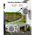 thumbnail image 3 of VEVOR Retractable Garden Hose Reel, 1/2 in x 130 ft, Wall Mounted Hose Reel with 9-Function Sprayer Nozzle and 180° Swivel Bracket, Any Length Lock, Automatic Slow Rewind System, for Garden Watering, 3 of 9