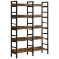thumbnail image 4 of Yardi Yarda 5-Tier Bookshelf, Double Wide Bookcase Storage Shelves Unit, Black, 4 of 4