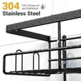 thumbnail image 3 of TINANA Shower Caddy over Shower Head: Stainless Steel Bathroom Organizer for Shampoo with Soap Holder, Hooks, Toothbrush Holder- Black, 3 of 6