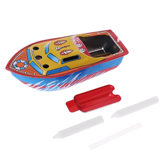 MANNYA 1 Set Candle Steam Driven Vessel Metal Boat Colorful Painting Handmade Craft Vin