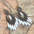 thumbnail image 4 of 5 colores borla gota pendientes con flecos gancho Piercing joyería de mujer - Blanco Sunnimix Abalorios borla de abalorios, 4 of 5