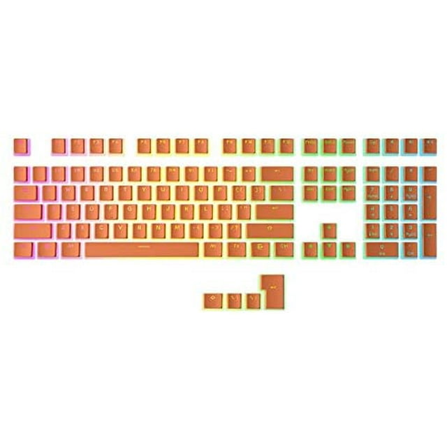 HK Gaming 108 Double Shot PBT Pudding Keycaps Ansi/ISO Layout - OEM Profile Pudding Keyset for Backlit Mechanical