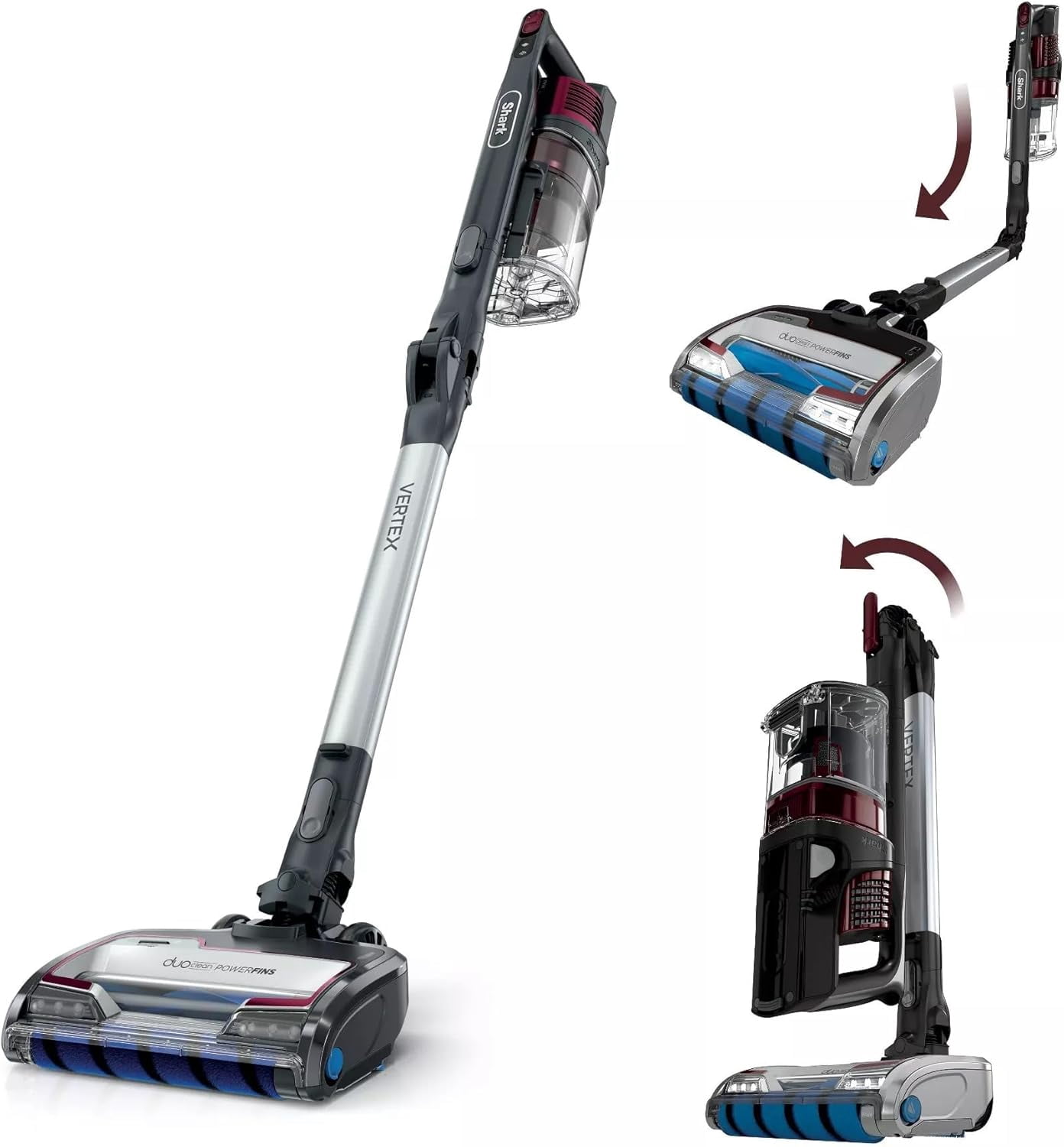 Shark, Vertex Cordless Stick Vacuum with DuoClean PowerFins, HEPA, 60 Min Run Time, Multicolor