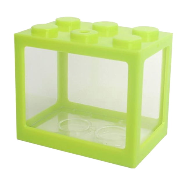 Acuario Mini pecera perfecl bloques de construcción decorativa verde