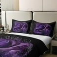 thumbnail image 4 of Rose 100% Cotton Duvet Cover,King Bedding Set for Women,3D Purple Rose Bed Sets,Romantic Floral Valentine's Day Couple Quilt Cover with 2 Pillowcases Bedroom Decor,no Comforter, 4 of 6