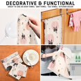 thumbnail image 6 of Multi-Purpose Kitchen Towels 28x18 Inch Dishcloths with Hanging Loop Decorative and Practical Towels for Kitchen, Dining Peach Pumpkins with Black Bows, 6 of 6