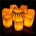 thumbnail image 3 of Led Vela Electrónica Vela Electrónica Luz De Té Luz De Vela Cuadrada Con Batería Incorporada Luz Intermitente Para La Decoración De La Atmósfera Del Hogar De Halloween 12Psc Cateissary HA013473-00, 3 of 7