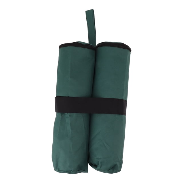 Bolsa de peso para carpa grande y resistente con estante de exhibición para publicidad, bolsa de arena resistente al viento de color verde oscuro para carpas al aire libre