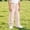 Beige, variant on Girls Casual Pants Summer Thin Lightweight Double Layer Gauze Home Wear Slacks Solid Color Soft Breathable Loose Fit Kids Long Trousers