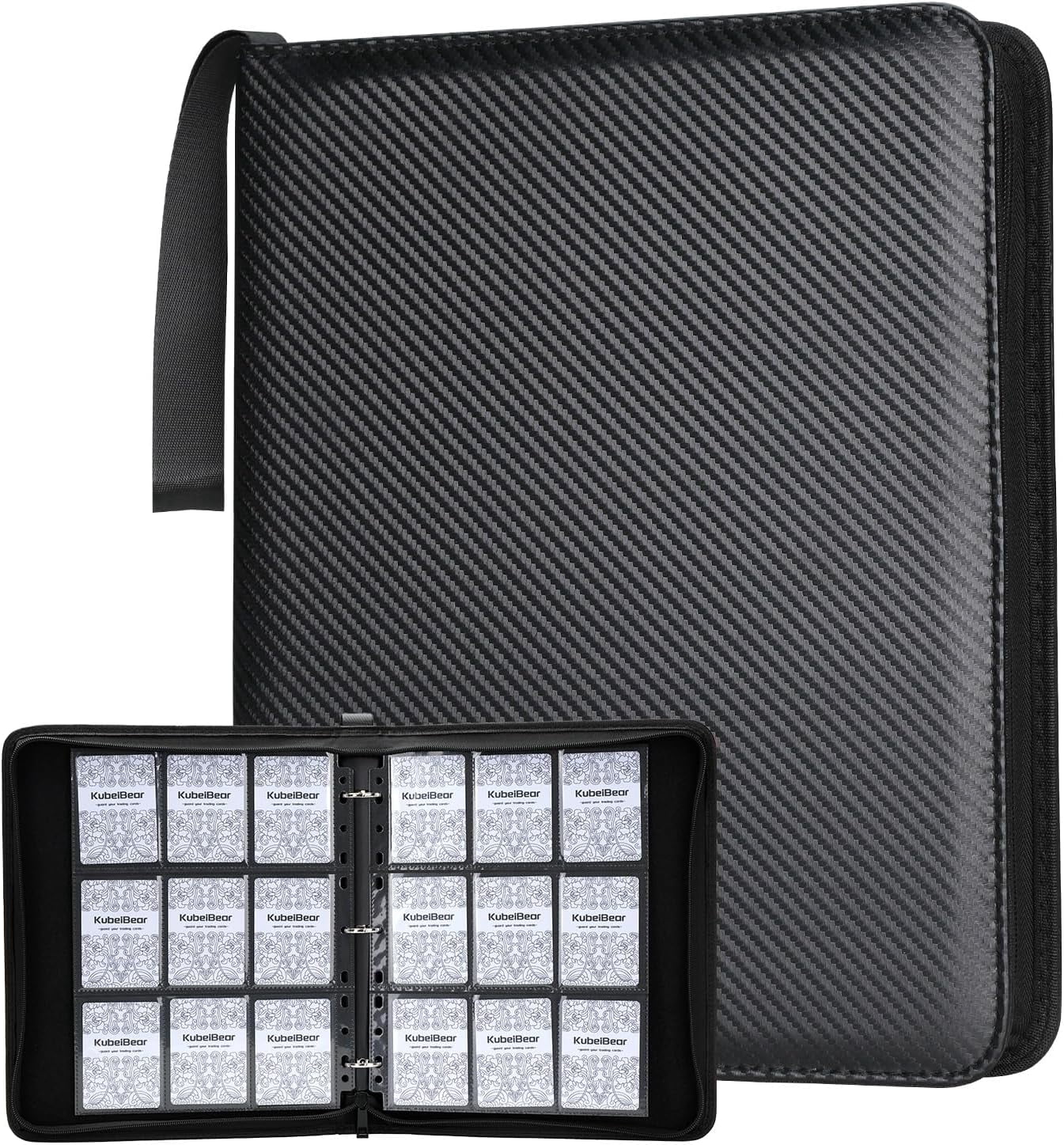 CNV Professional 720 Capacity Trading Card Binder with Zipper, 9-Pocket Waterproof PU Leather Card Collector Album for TCG and Sports Cards