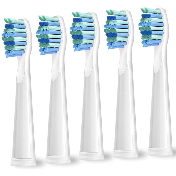 5 Pack Têtes de Brosse à Dents Électrique de Rechange Compatibles avec Fairywill, Têtes de Brosse à Dents Compatibles avec FW-507/508/551/515/917/959/2011, FW-D1/D3/D7/D8