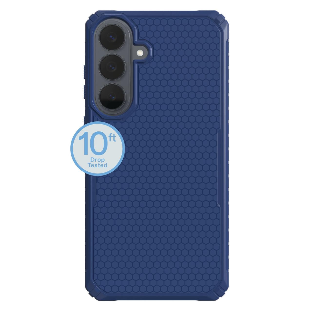 onn Honeycomb Dual-Layer Phone Case for Samsung Galaxy S26 FE / S25 FE - Navy Blue