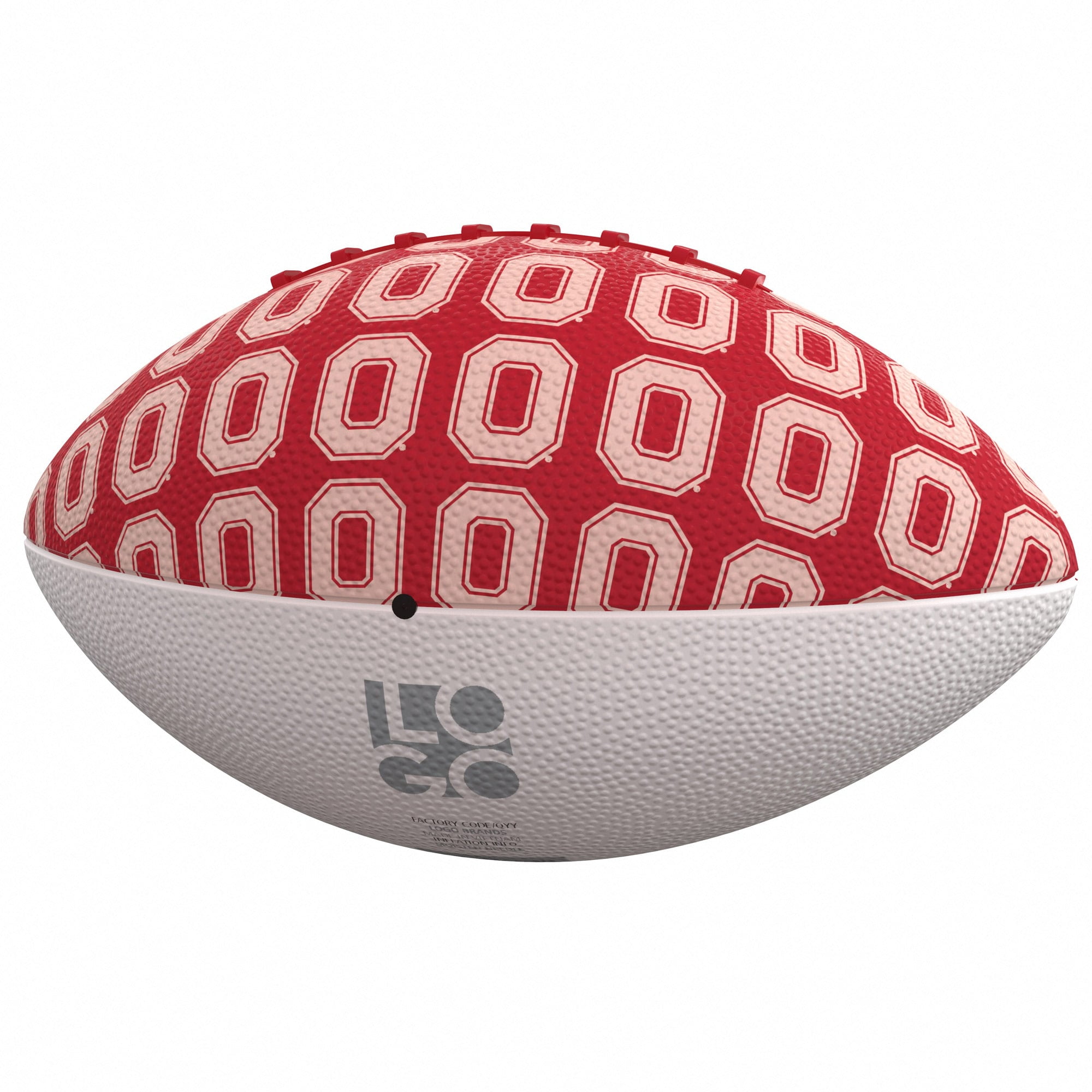 Logo Brands Ohio State Mini Rubber Footballs, 5.80" x 12.35" x 5", 0.75 lbs