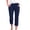 Navy, variant on cfhntfmh Women Side Slit Capri Pants Stretchy Slim Fit Yoga Capris Casual Athletic Running Pants Work Clothes