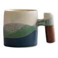 thumbnail image 1 of 2-Oz Ceramic Espresso Cups with Wood Handle for Coffee, Tea, Latte, Gift & Café Use, 1 of 7