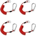 thumbnail image 1 of 4 Ft Breakaway Trailer Cable, 2 Pack Trailer Brake Safety Cable Spring Towing Coiled Wire, For Rv Trailer Emergency, 1 of 4
