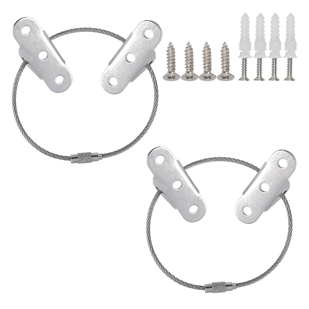 Fyeme 2 Pack Anti Tip Furniture Anchors, Metal Furniture Wall Anchors