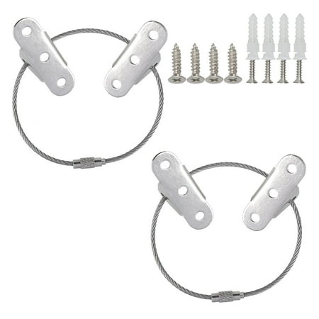 Fyeme 2 Pack Anti Tip Furniture Anchors, Metal Furniture Wall Anchors for Child Proofing, Secure Falling Furniture Prevention Straps, Furniture Anti Tip Kit for Kids Safety
