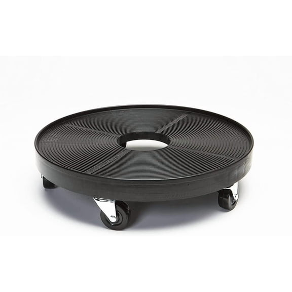 DeVault 16-Inch Plant Dolly with Wheels, Heavy Duty Rolling Plant Caddy, Black, 500 lb Capacity