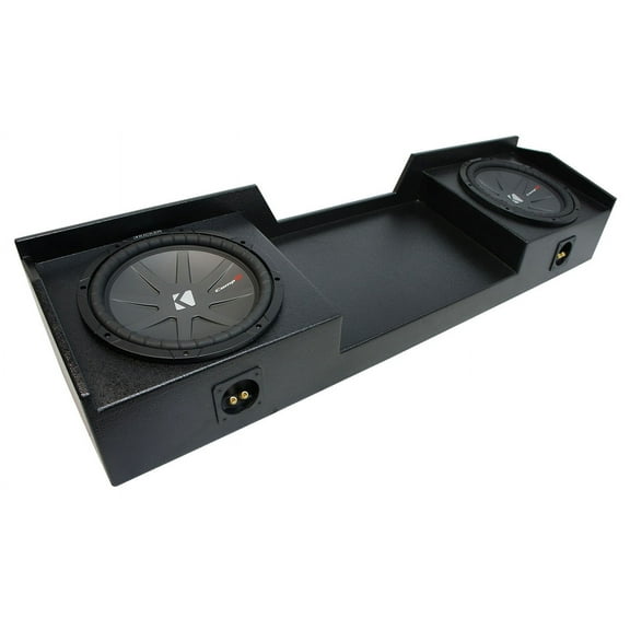 99-06 Chevy Silverado Ext Truck Kicker CompR CWR12 Dual 12" Rhino Sub Box 2 Ohm