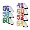 thumbnail image 3 of 7x Golf Iron Headcover Neopreno Golf Club Head Covers 48 degree, 50 degree, 52 degree, 54 degree, 56 degree, 58 degree, 60 degree Golf Headcover Protector con número para mujeres y hombres DYNWAVEMX Cubiertas de cabeza de hierro de golf, 3 of 8