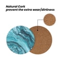 thumbnail image 4 of Multi-Shape Mdf Cork Coaster 4 Pieces Of Anti-Slip, Anti-Wear And Anti-Fouling 3.9in Easy To Clean And Stable Structure Teal Marble_1 Round Shape, 4 of 7