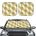 thumbnail image 2 of Goofa Cartoon Honey Pot Bee Sunflower Pattern 2 Piece Car Windshield Sun Shade Foldable | Front Windshield Shade for Sun, Heat and UV Rays | Sunshade for Car Front Window-Small, 2 of 7