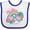 White and Royal, variant on Inktastic My Mimi Loves Me Granddaughter Girls Baby Bib