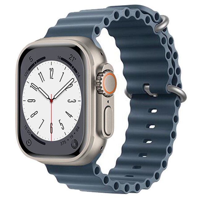 Correa Ocean para Apple watch band 49mm 45mm 44mm 40mm 41mm 42mm 49 45 mm correa de silicona pulsera iWatch Ultra series 7 6 3 se 8 Dengxun unisex